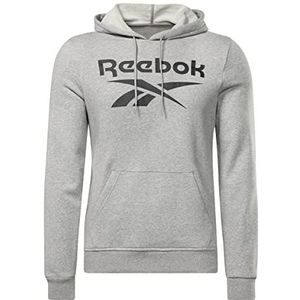 Reebok Sweatshirt met lange mouwen en groot logo, grijs gemêleerd medium
