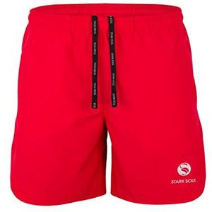 STARK SOUL Sportbroek voor heren, reflecterende sportbroek, shorts, ademend, sneldrogend, Rood