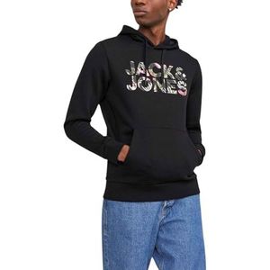 Jack & Jones Jjejeff Corp Logo Sn Hoodie voor heren, Zwart - Groen - Roze - Wit
