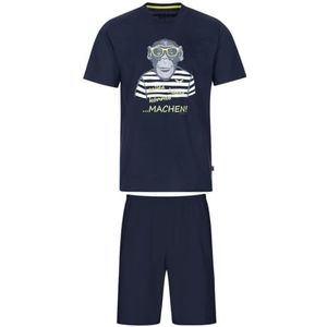 Trigema heren pyjama set, Navy Blauw