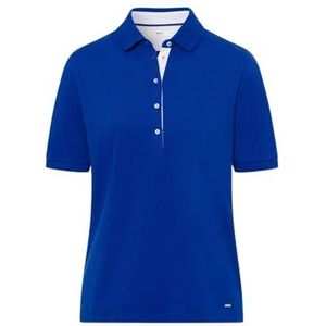 BRAX Style Cleo Piqué Solid Poloshirt voor dames, Aqua Blauw