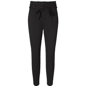 Vero Moda Vmeva HR Loose Paperbag P GA Petite Noos Damesbroek, zwart.