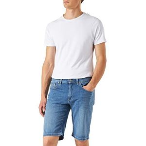 Pioneer jeans shorts finn heren, versleten buffes blauw