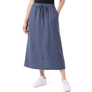 PIECES Pckarter Hw Midi Skirt Bc Midi-rok voor dames, Blauw Grijs