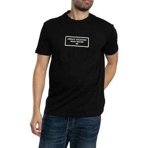 Armani Exchange Hauteurs urbaines pour homme, durables, logo brodé, coupe droite, noir, L, Noir, L