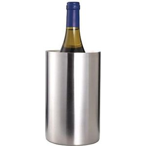 Bar Craft Insulated Single Bottle Wine Cooler, roestvrij staal, 12 x 12 x 19 cm, KCBCWCOOLSS zilver