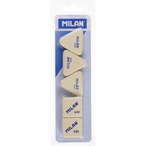 MILAN BMM10045 gum, uitwisbaar, 5 stuks