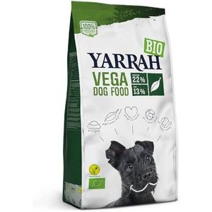 YARRAH Vega vegetarisch droogvoer voor honden van alle hondenrassen en leeftijdsgroepen 10 kg 100% biologisch en zonder kunstmatige toevoegingen