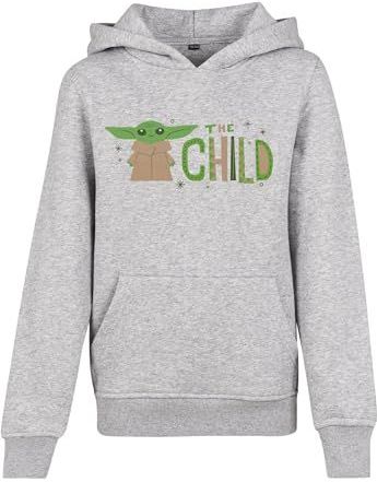 Mister Tee Kids Mandalorian The Child Hoody Uniseks capuchontrui, grijs.