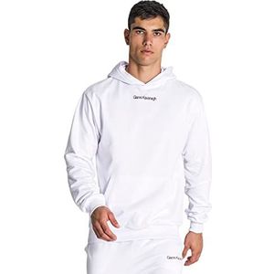Gianni Kavanagh White Essential Micro Hoodie Hooded Sweatshirt voor heren, wit, XL, Wit.