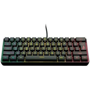 Surefire Kingpin X1 60% Amerikaans Engels gaming toetsenbord, klein en mobiel gaming multimedia-toetsenbord, RGB-toetsenbord met verlichting, 25 anti-ghosting-toetsen, Amerikaanse QWERTY-lay-out