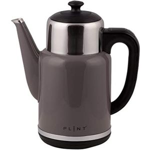 PLINT Almost Black Kettle – 1,7 liter capaciteit – dubbelwandige warmwaterketel voor thee en koffie – snel-boil – 1500 W draadloze elektrische ketel – bescherming zonder BPA – antislip 360 graden basiskettle