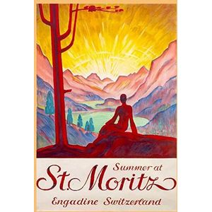 Schatzmix Summer at St. Moritz wandbord, metaal, 20 x 30 cm, meerkleurig