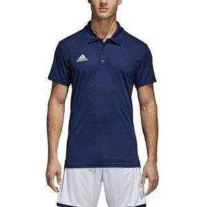 adidas Core18 Poloshirt voor heren, korte mouwen, 1 stuk, Donkerblauw/wit, 16-20