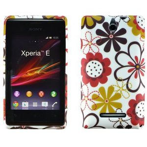 zkiosk Sony Xperia E C1604 / C1605 Silicone Case Cover Bloemen Patroon 3720009