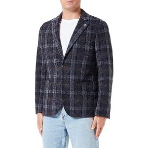 camel active Veste moderne à carreaux pour homme Blazer décontracté, bleu foncé, 56