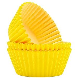 PME BC603 Cupcake-vormpjes van papier, geel, 60 stuks