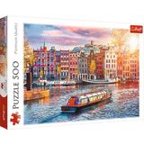 Trefl - Amsterdam, Nederland - puzzel 500 stukjes - stadsgezicht, amstelrivier, moderne doe-het-zelfpuzzel, creatief entertainment, grappig, klassieke puzzels voor volwassenen en kinderen 10+