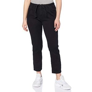 Urban Classics Damesbroek hoge taille broek zwart maat 29, Zwart