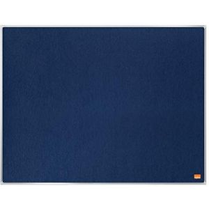 Nobo Prikbord vilt, 600 x 450 mm, fijne randen, InvisaMount-bevestigingssysteem, professionele druk, blauw, 1915225