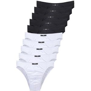 H.I.S heren slip, 5 x zwart, 5 x wit.