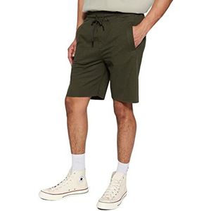 Trendyol Heren shorts en bermuda kaki, rechte snit, casual, kaki, M, Khaki (stad)
