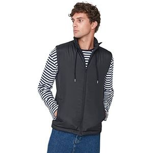 Trendyol Staande kraag effen regular heren jas pullover (1-pak), zwart, S, zwart