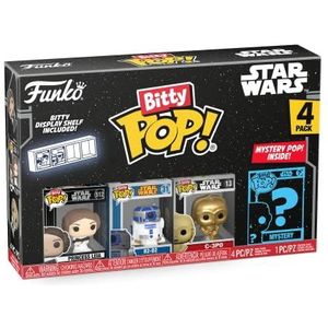 Funko Bitty Pop! Star Wars - Princess Leia™, R2-D2™, C-3PO™ en een verrassend mysterieus minifiguur - 2,2 cm verzamelbaar - stapelbaar rek inbegrepen - cadeau-idee - officiële producten