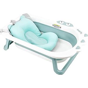 Babify Shower Opvouwbare babybadkuip, incl. kussen, opvouwbaar, zeer compact, antislip, mint