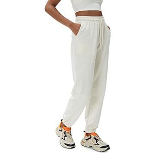 Koton Trainingsbroek met trekkoord, trainingsbroek voor dames, Ecru (010)
