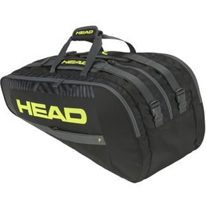 HEAD Uniseks - Base Racquet Bag voor volwassenen, zwart/geel, L