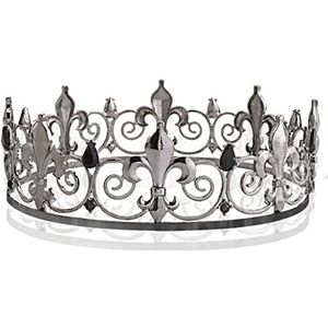 Royal Full King metalen kroon en tiara's voor heren, cosplay, bruiloft, bal, feest, decoratie, kroon, accessoires, Metaal