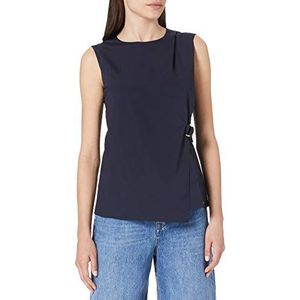 Armani Exchange asymmetrische blouse voor dames, blueberry jelly