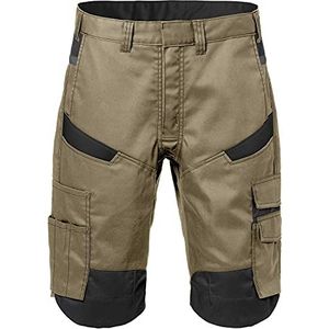 Fristads Shorts Fusion 2562 STFP 129530 met Cordura versterking onder de shorts, kaki groen/zwart