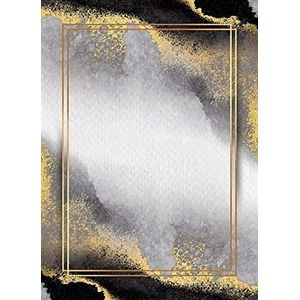 Mani Textile - Tapijt goud, wit, afmetingen: 80 x 150 cm