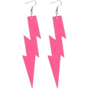 Veelkleurige fluorescerende oorbellen uit de jaren 80 acryl accessoires hangende oorbellen voor vrouwen meisjes retro oorbellen overdreven Halloween sieraden, Acryl