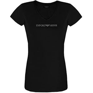 Emporio Armani Iconic Cotton T-shirt voor dames (1 stuk), Zwart A