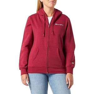 Champion Legacy American Classics W Script Logo Light Powerblend Fleece Full Zip Hoodie Dames, Tbr rood