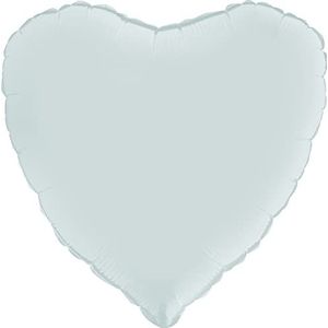 Hart ballon hart vorm Foil ballon Mylar (46 cm, 18 inch), pastelblauw gesatineerd