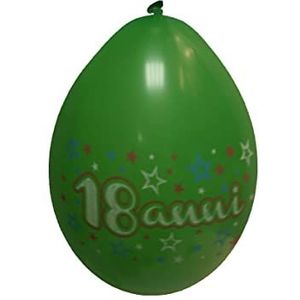 Medium ballon 18 jaar 12 stuks 9 inch