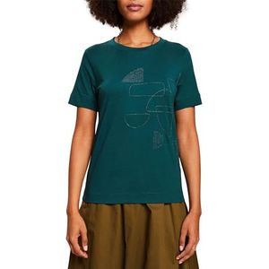 ESPRIT 103eo1k312 T-shirt voor dames, Smaragdgroen (305)