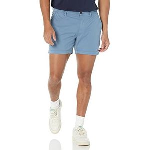 Amazon Essentials Short chino extensible confortable à l'avant plat pour homme, coupe ajustée, 12,7 cm, bleu (anciennement Goodthreads), bleu, taille 30