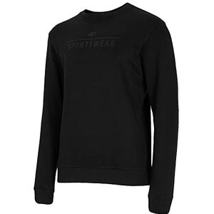 4F Heren sweatshirt met logo Z22 BLM350, zwart.