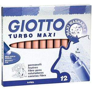 Giotto 456006 Turbo Maxi viltstift groot, 1-3 m, verpakking 12, roze