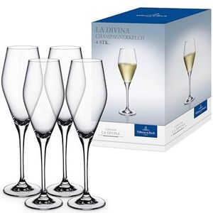 Villeroy & Boch la Divina Set van 4 champagneglazen, kristalglas, 260 ml