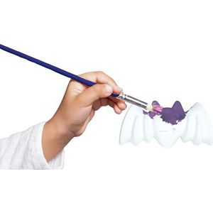 FIESTAS GUIRCA Chauve-souris blanche à peindre (8 cm) - Peintures incluses - Accessoire de tour ou de traitement pour Halloween et fêtes costumées - Idéal pour décoration et travaux manuels - Blanc