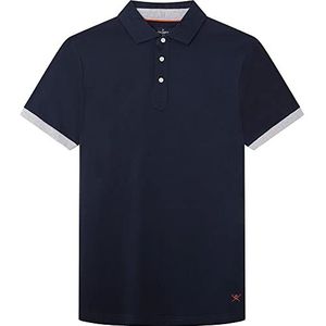 Hackett London Poloshirt met zwaard, herenhemd, blazer marineblauw, XS, blazer marineblauw