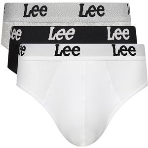 Lee Boxer pour homme en noir/blanc/gris | Boxer en coton super doux au toucher, Noir/blanc/gris chiné, XL