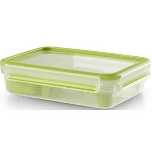 Tefal Lunchbox, 1,2 l, 1 vak + 1 rooster, BPA-vrij, luchtdicht, geschikt voor vriezer, magnetron, vaatwasser, Masterseal To Go groen K3100312