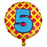 Happy Foil Ballonnen, 5 jaar, 6 Stuk